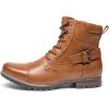 imageBruno Marc Mens Motorcycle Combat Boots Zipper Biker BootBrown3