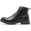 imageBruno Marc Mens Motorcycle Combat Oxford Boot Fur Lining Warm Zipper BootsEngle01black