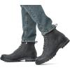 imageBruno Marc Mens Motorcycle Combat Oxford Boot Fur Lining Warm Zipper BootsEngle01grey