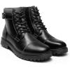 imageBruno Marc Mens Motorcycle Combat Oxford Boot Fur Lining Warm Zipper BootsEngle05black