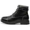 imageBruno Marc Mens Motorcycle Combat Oxford Boot Fur Lining Warm Zipper BootsEngle05black