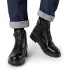 imageBruno Marc Mens Motorcycle Combat Oxford Boot Fur Lining Warm Zipper BootsEngle05black