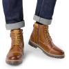 imageBruno Marc Mens Motorcycle Combat Oxford Boot Fur Lining Warm Zipper BootsEngle05brown