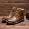 imageBruno Marc Mens Motorcycle Combat Oxford Boot Fur Lining Warm Zipper BootsEngle05brown
