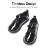 imageDREAM PAIRS Boys Dress Shoes Sneaker Casual Oxfords Formal School Uniform Shoes for Toddler Little KidAll Black