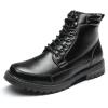 imageBruno Marc Mens Motorcycle Combat Oxford Boot Fur Lining Warm Zipper BootsEngle01black
