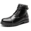 imageBruno Marc Mens Motorcycle Combat Oxford Boot Fur Lining Warm Zipper BootsEngle05black