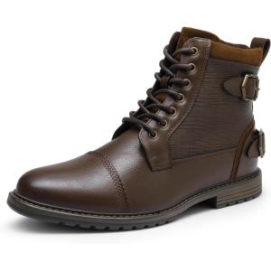 imageBruno Marc Mens Motorcycle Boots Oxford Dress BootBrown