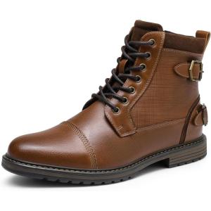 imageBruno Marc Mens Motorcycle Boots Oxford Dress BootCamel