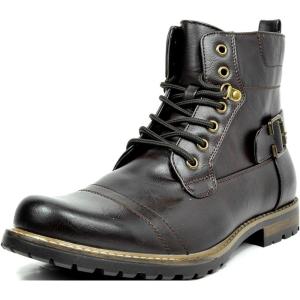 imageBruno Marc Mens Motorcycle Combat Boots Zipper Biker BootDark Brown5