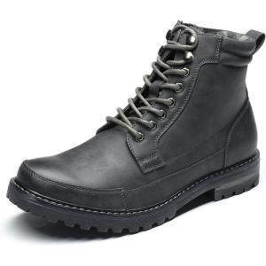 imageBruno Marc Mens Motorcycle Combat Oxford Boot Fur Lining Warm Zipper BootsEngle01grey