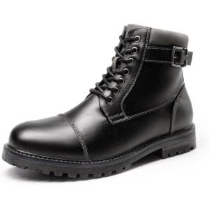 imageBruno Marc Mens Motorcycle Combat Oxford Boot Fur Lining Warm Zipper BootsEngle05black