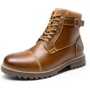 imageBruno Marc Mens Motorcycle Combat Oxford Boot Fur Lining Warm Zipper BootsEngle05brown