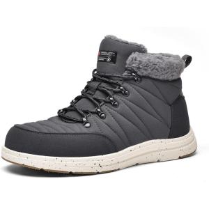 imageBruno Marc Mens Winter Boots Outdoor ColdWeather Warm Lightweight Walking BootsGrey