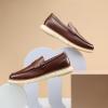 imageBruno Marc Mens Casual Dress Shoes Slipon Lightweight Penny Loafers EZFlex GlideBreezeDark Brown