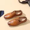 imageBruno Marc Mens Crossflex Oxford Dress Sneakers Casual Leather Dress ShoesBrown