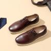imageBruno Marc Mens Crossflex Oxford Dress Sneakers Casual Leather Dress ShoesDark Brown