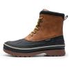 imageBruno Marc Mens Insulated Waterproof Snow Boots Warm Fur Lined Outdoor Winter BootBrownYellow