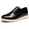 imageBruno Marc Mens Crossflex Dress Sneakers Casual Oxford Formal ShoesBlackGw