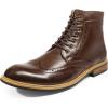 imageBruno Marc Mens Dress Ankle Motorcycle BootsDark Brown