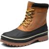 imageBruno Marc Mens Insulated Waterproof Snow Boots Warm Fur Lined Outdoor Winter BootBrownYellowNet