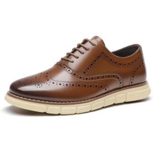 imageBruno Marc Mens Crossflex Dress Sneakers Casual Oxford Formal ShoesBrownGw
