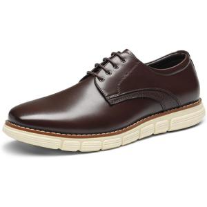 imageBruno Marc Mens Crossflex Dress Sneakers Casual Oxford Formal ShoesDark Brown