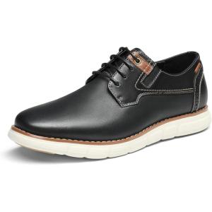 imageBruno Marc Mens Crossflex Oxford Dress Sneakers Casual Leather Dress ShoesBlack