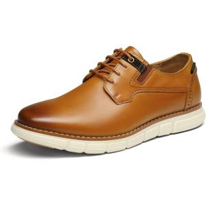 imageBruno Marc Mens Crossflex Oxford Dress Sneakers Casual Leather Dress ShoesBrown