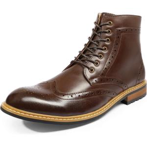 imageBruno Marc Mens Dress Ankle Motorcycle BootsDark Brown