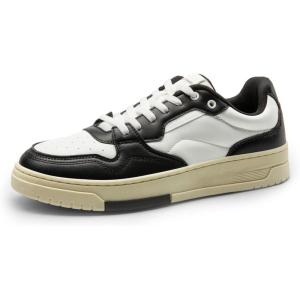 imageDREAM PAIRS Mens Casual Dress Sneakers Laceup Skate Shoes Comfortable Retro Fashion SneakersBlackWhite