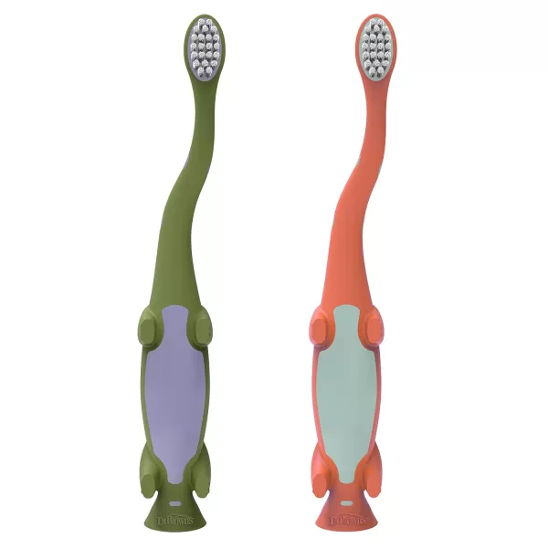 Dr. Brown's Baby and Toddler Toothbrush, Flamingo 1-Pack, 1-4 Years