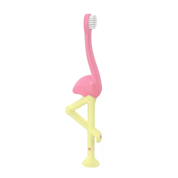 Dr. Brown's Baby and Toddler Toothbrush, Flamingo 1-Pack, 1-4 Years