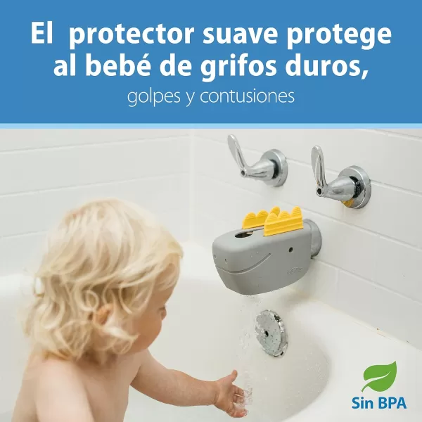 Dr. Brown’s CleanUp Dino-Soft Baby Bath Spout Cover, Soft and Safe on Tub Faucet, Toddler Bathtub Safety for Kids, BPA Free, Certified Plastic Neutral