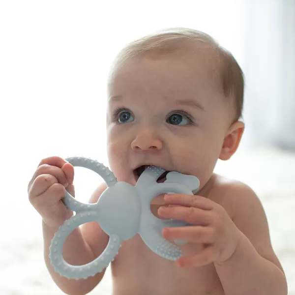 Dr. Brown's Flexees Pink Sloth, Soft 100% Silicone Baby Teether, BPA Free, 3m+