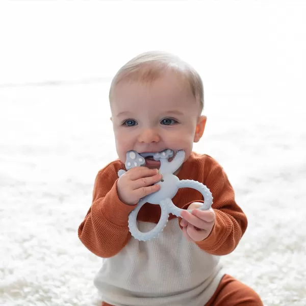 Dr. Brown's Flexees Pink Sloth, Soft 100% Silicone Baby Teether, BPA Free, 3m+