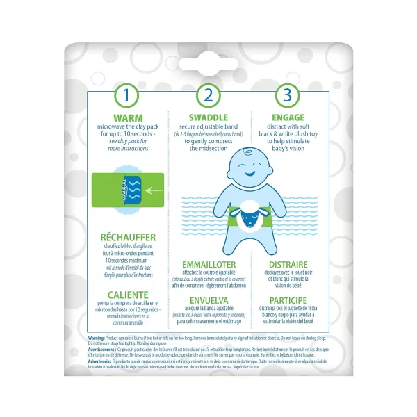 Dr. Brown's Gripebelt for Colic Relief,Heated Tummy Wrap,Baby Swaddling Belt for Gas Relief,Natural Relief for Upset Stomach in Babies and Toddlers,Pink Monster
