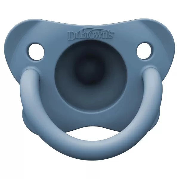 Dr. Brown's HappyPaci 100% Silicone Pacifier 0-6m, BPA Free, Cool Gray, Green, Ecru,3 Count