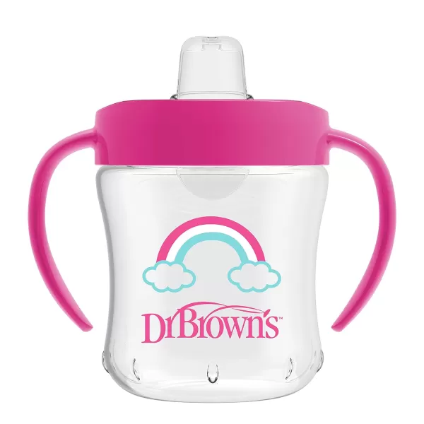 Dr. Brown's Natural Flow Anti-Colic Options+ Special Edition Blue Baby Bottle Gift Set with Soft Sippy Spout Transition Cup, Flexees Teether, Bottle Cleaning Brush and Travel Caps