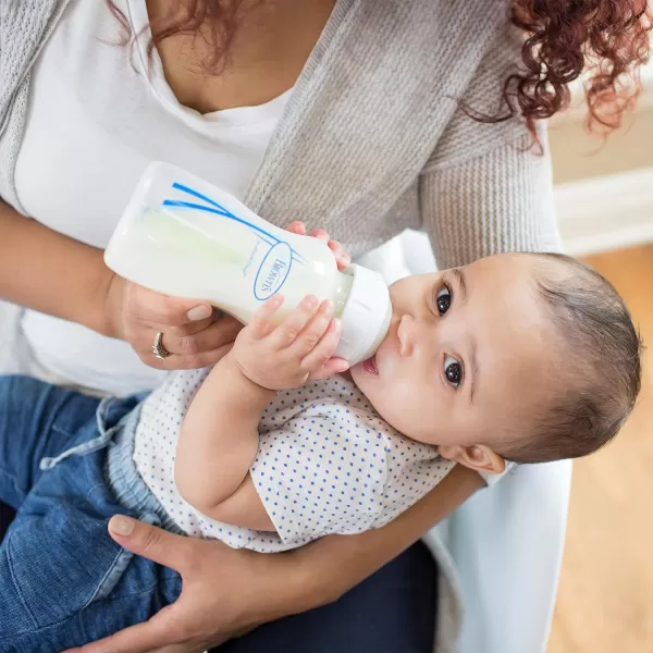 Dr. Brown's Natural Flow Anti-Colic Options+ Wide-Neck Baby Bottles 9 oz/270 mL,with Level 1 Slow Flow Nipple,4 Count,0m+