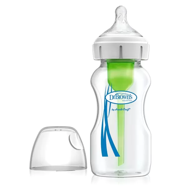 Dr. Brown's Natural Flow Options+ Glass Baby Bottle Sleeves,100% Silicone,5 oz,Wide-Neck,Glow in the Dark