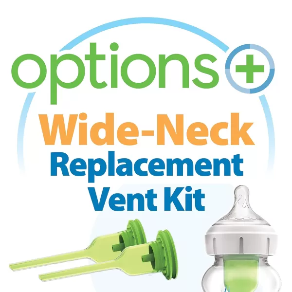 Dr. Brown's Natural Flow Options+Replacement Vent Kit, Wide-Neck 2 Count  