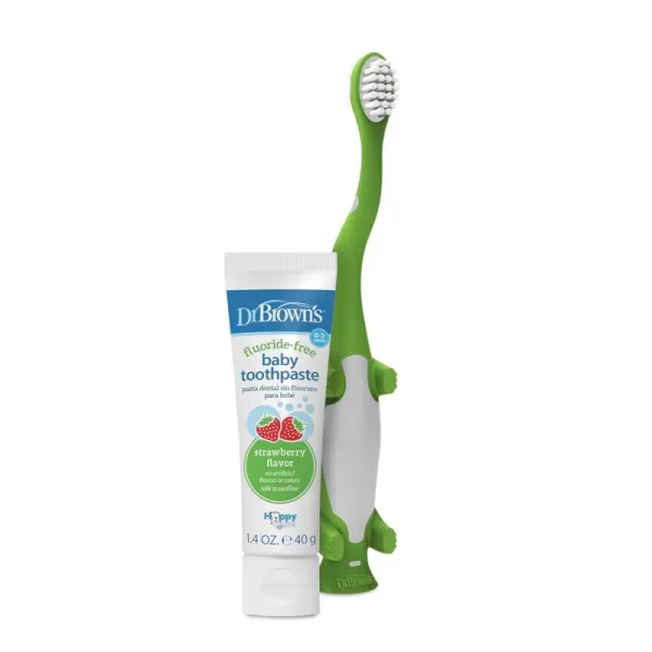 Dr. Brown's Baby and Toddler Toothbrush, Flamingo 1-Pack, 1-4 Years