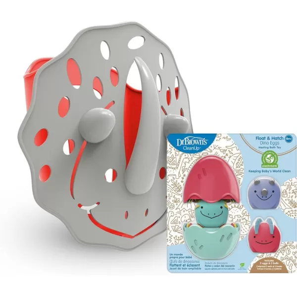 Dr. Brown's CleanUp Float &amp; Hatch Dino Eggs Nesting Bath Toy, 6m+, BPA Free, Certified Plastic Neutral