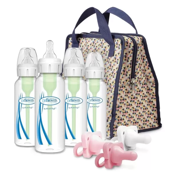 Dr. Brown's Fold &amp; Freeze Bottle Tote, Breastfeeding Essential Cooler Bag, 6 Baby Bottles Milk Storage - Multicolor