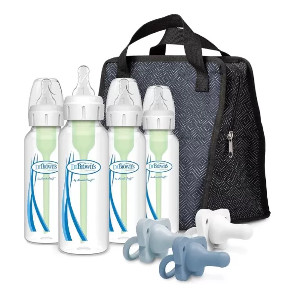 Dr. Brown's Fold &amp; Freeze Bottle Tote, Breastfeeding Essential Cooler Bag, 6 Baby Bottles Milk Storage - Multicolor