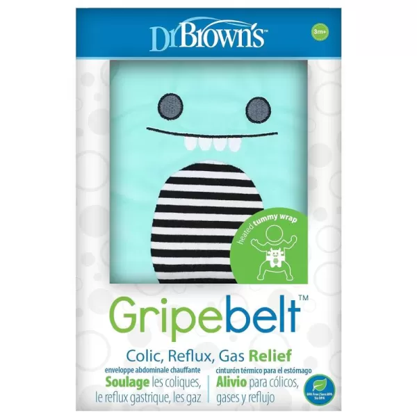 Dr. Brown's Gripebelt for Colic Relief,Heated Tummy Wrap,Baby Swaddling Belt for Gas Relief,Natural Relief for Upset Stomach in Babies and Toddlers,Pink Monster