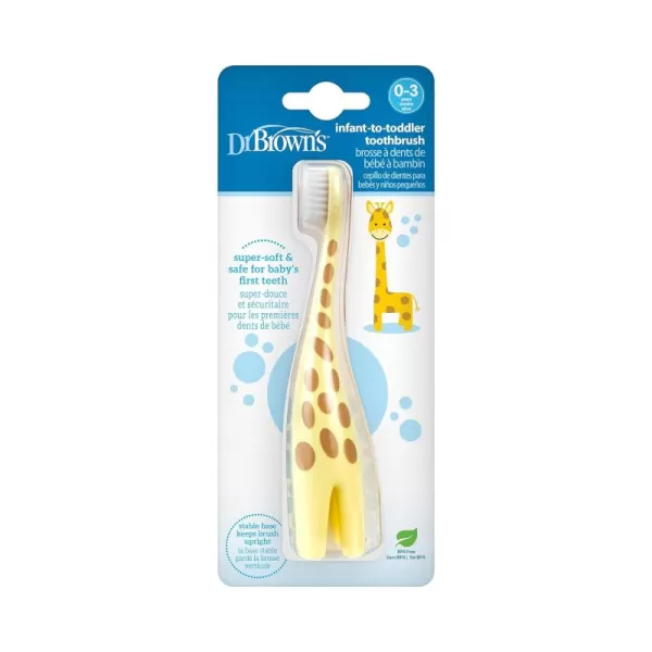 Dr. Brown's Infant-to-Toddler Toothbrush, Elephant, Mint, 0-3 Years