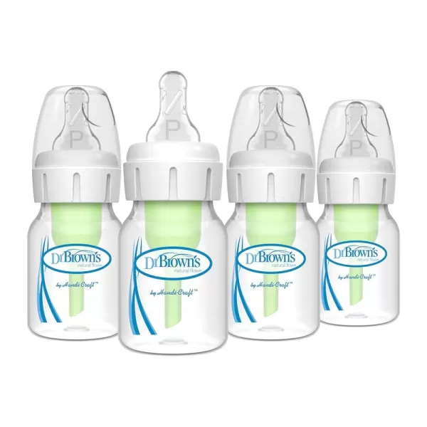 Dr. Brown's Natural Flow Anti-Colic Options+ Narrow Baby Bottles 8 oz/250 mL, with Level 1 Slow Flow Nipple, 4 Pack, Dream Adventure, 0m+