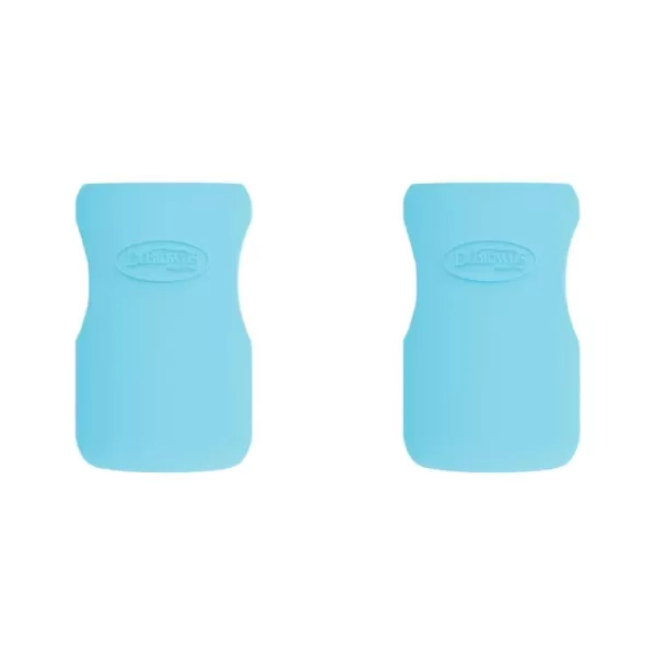 Dr. Brown's Natural Flow Options+ Glass Baby Bottle Sleeves,100% Silicone,5 oz,Wide-Neck,Glow in the Dark